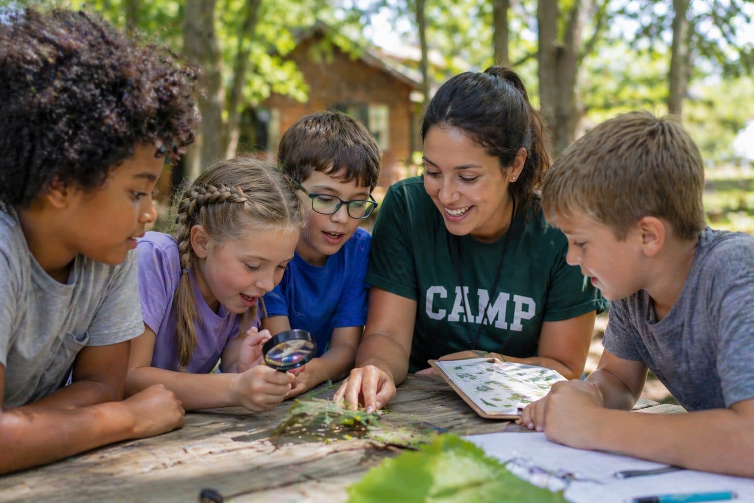 Children enjoying activities at summer camp