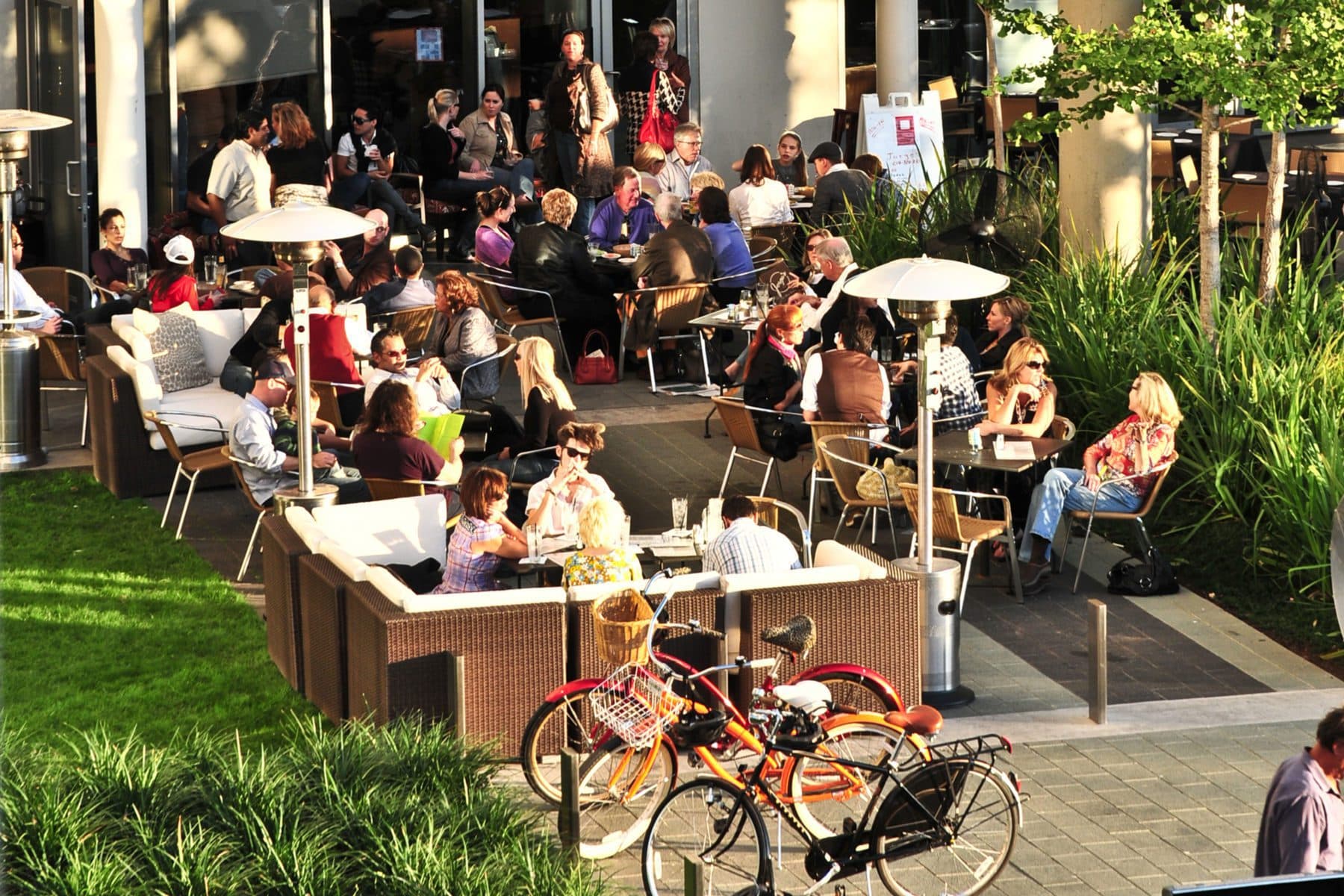 Dining terrace on the plaza level