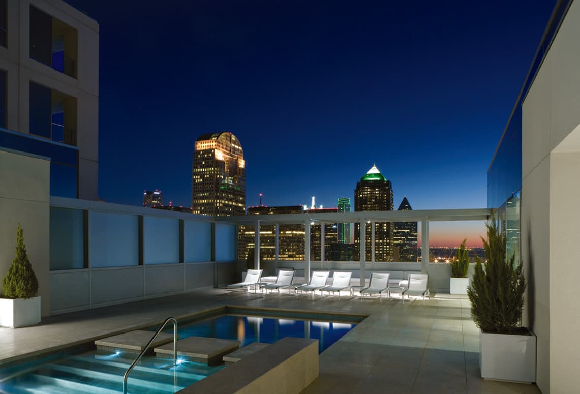 Luxury condo interior at One Arts Plaza