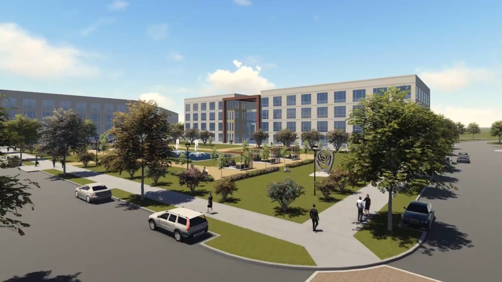 Build-to-suit office rendering at Beacon Square