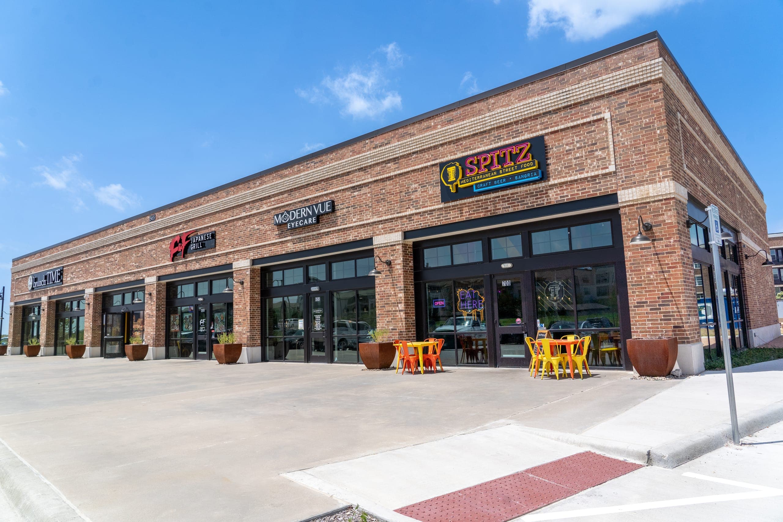 Pedestrian-friendly retail street at Beacon Square