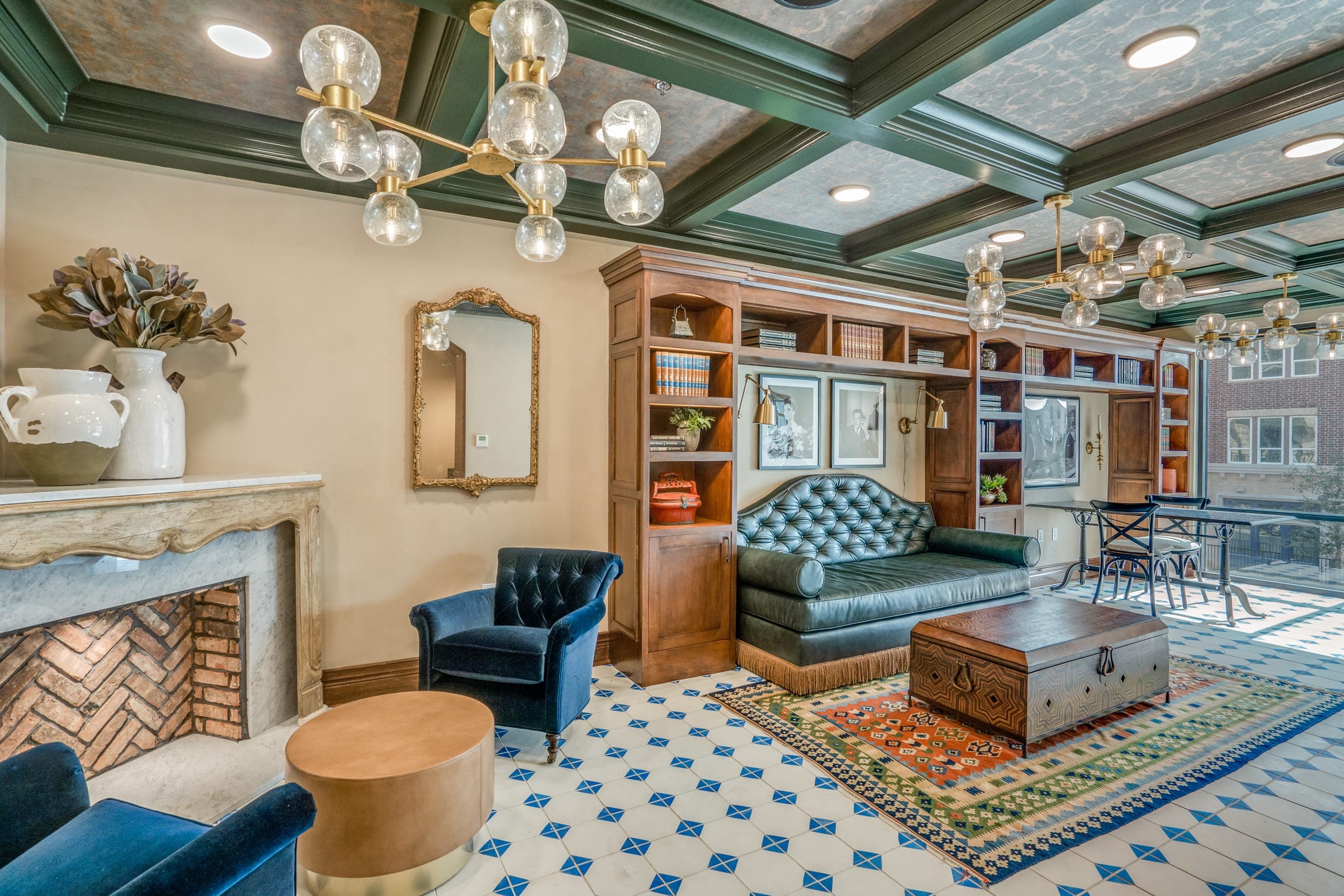 Library nook amenity at Wallis & Baker Apartments