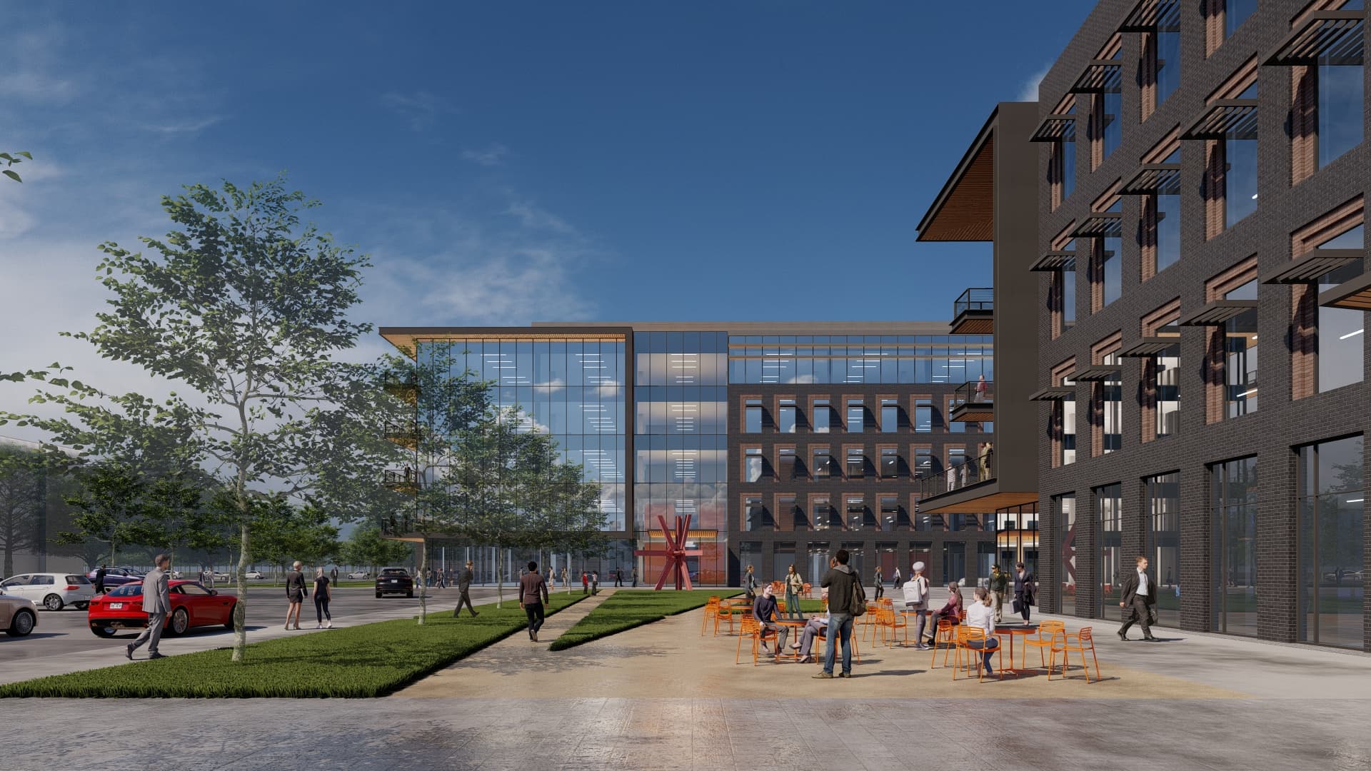 Office building rendering