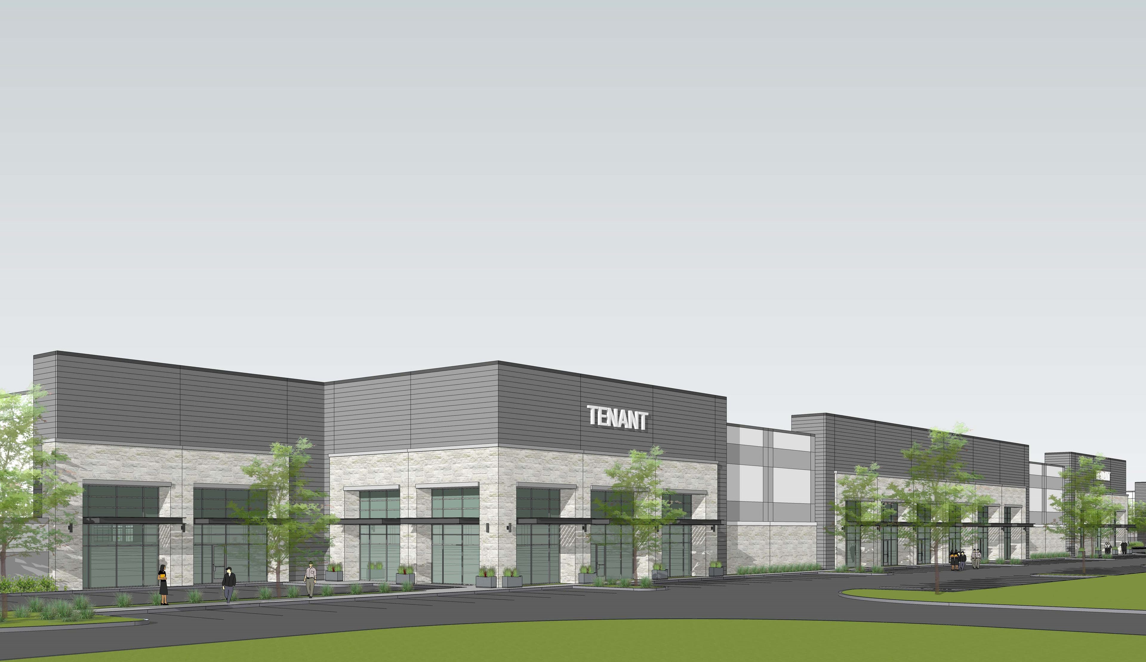Rendering of the Billingsley industrial business park on West University Drive in Denton