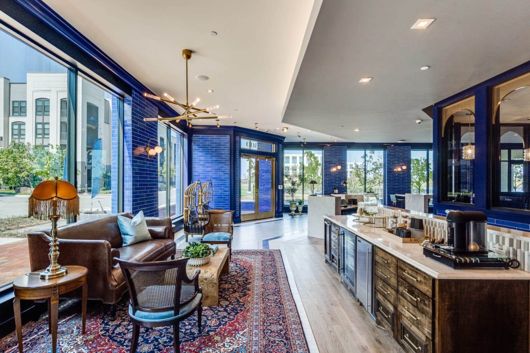 Leasing center interior at a Billingsley Collection community