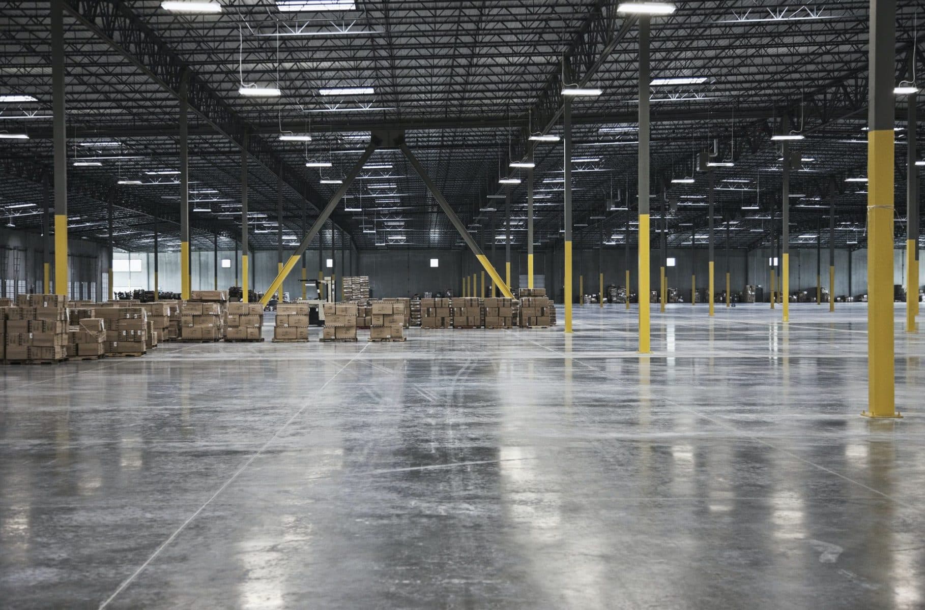 Warehouse interior in a Billingsley industrial property