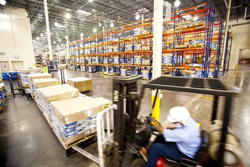 Warehouse interior at Luna Distribution Center