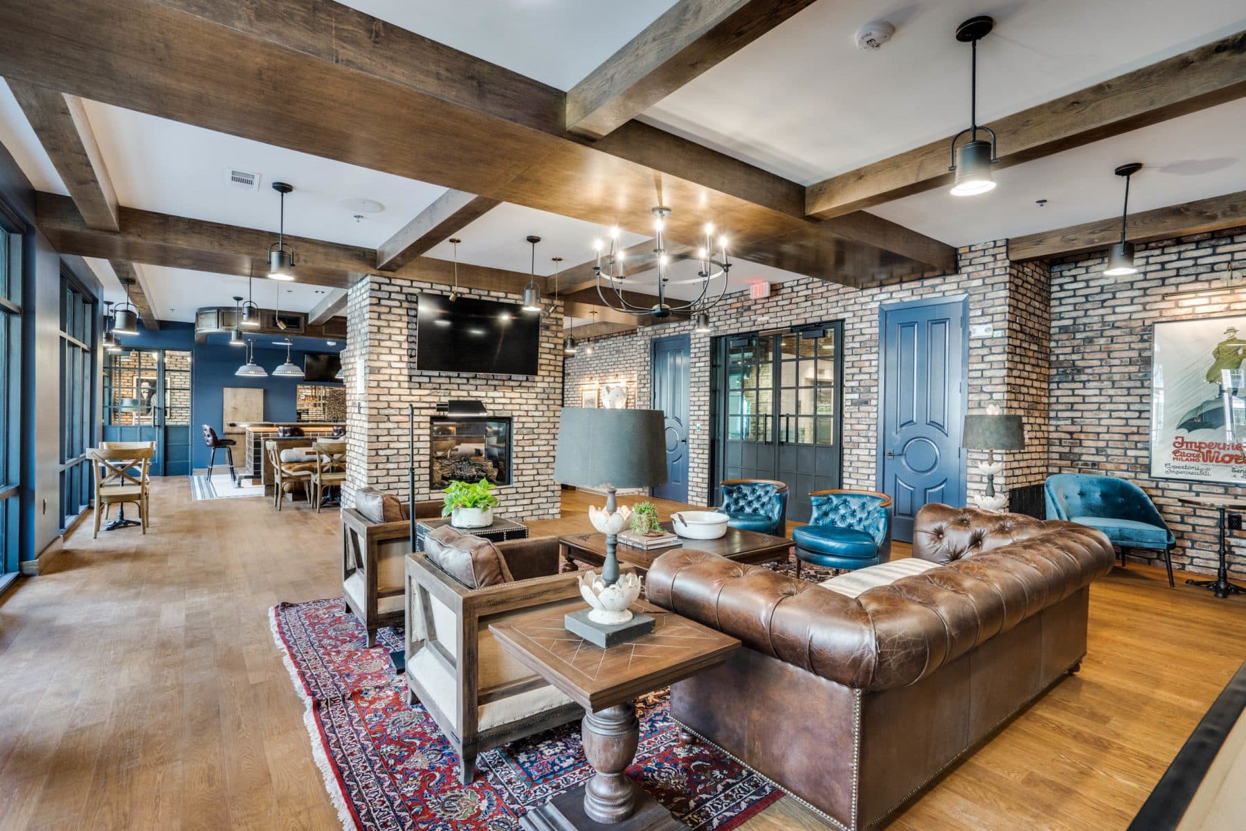 Dukes clubroom interior built by Billingsley Construction