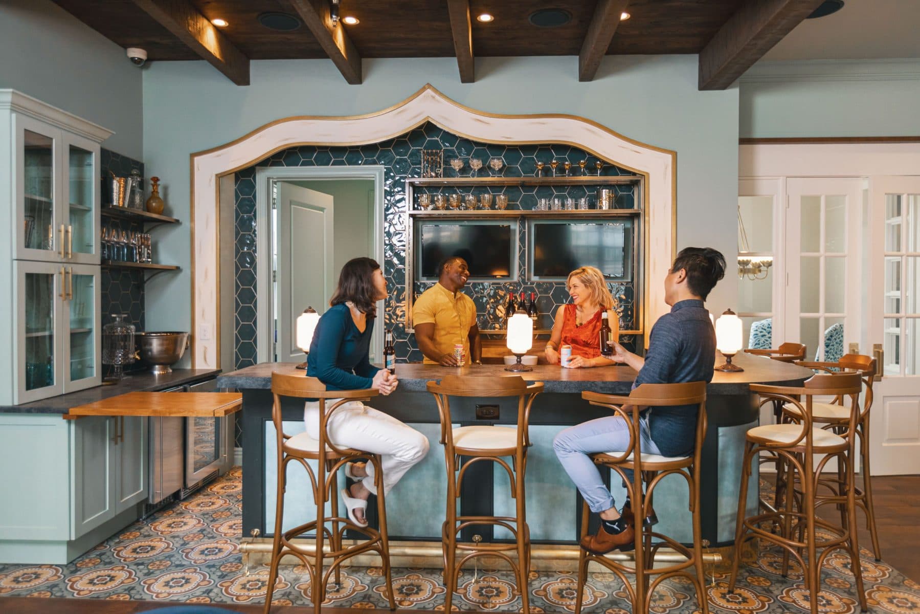 Sage Hill apartments club room at Cypress Waters