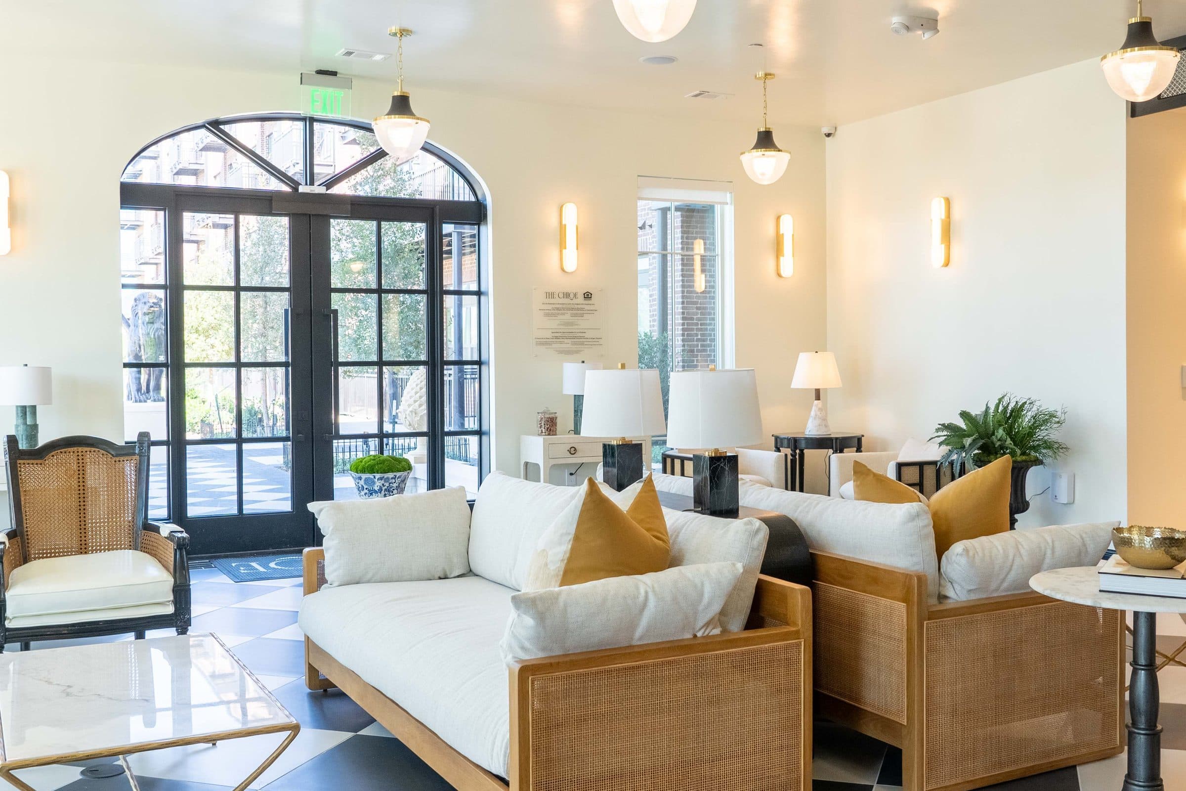 The Chloe leasing lounge at Austin Ranch